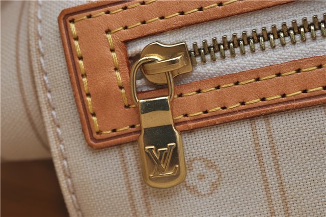 Authentic Louis Vuitton Damier Azur Neverfull PM Tote Bag N51110 LV 2034F