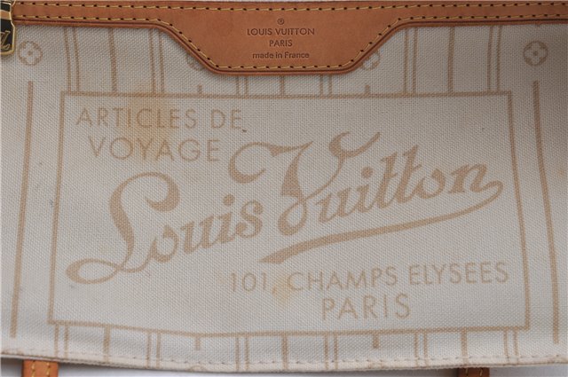 Authentic Louis Vuitton Damier Azur Neverfull PM Tote Bag N51110 LV 2034F