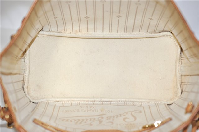 Authentic Louis Vuitton Damier Azur Neverfull PM Tote Bag N51110 LV 2034F