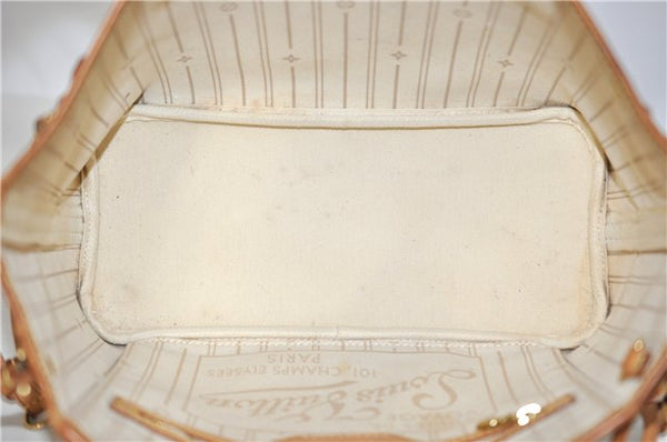 Authentic Louis Vuitton Damier Azur Neverfull PM Tote Bag N51110 LV 2034F