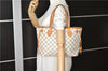 Authentic Louis Vuitton Damier Azur Neverfull PM Tote Bag N51110 LV 2034F