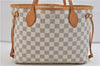 Authentic Louis Vuitton Damier Azur Neverfull PM Tote Bag N51110 LV 2200D