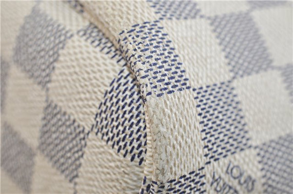 Authentic Louis Vuitton Damier Azur Neverfull PM Tote Bag N51110 LV 2200D