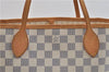 Authentic Louis Vuitton Damier Azur Neverfull PM Tote Bag N51110 LV 2200D