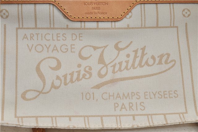 Authentic Louis Vuitton Damier Azur Neverfull PM Tote Bag N51110 LV 2200D