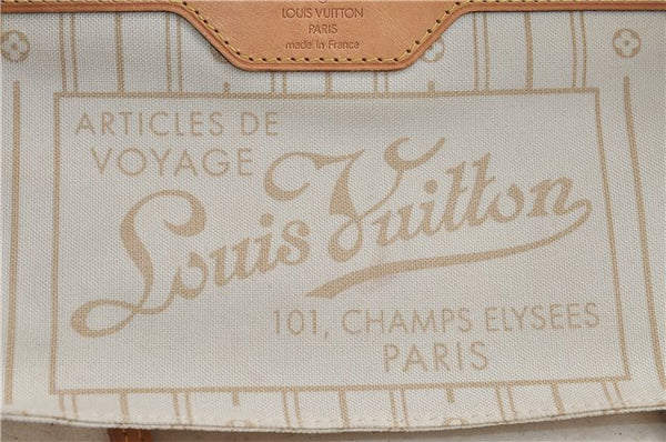 Authentic Louis Vuitton Damier Azur Neverfull PM Tote Bag N51110 LV 2200D