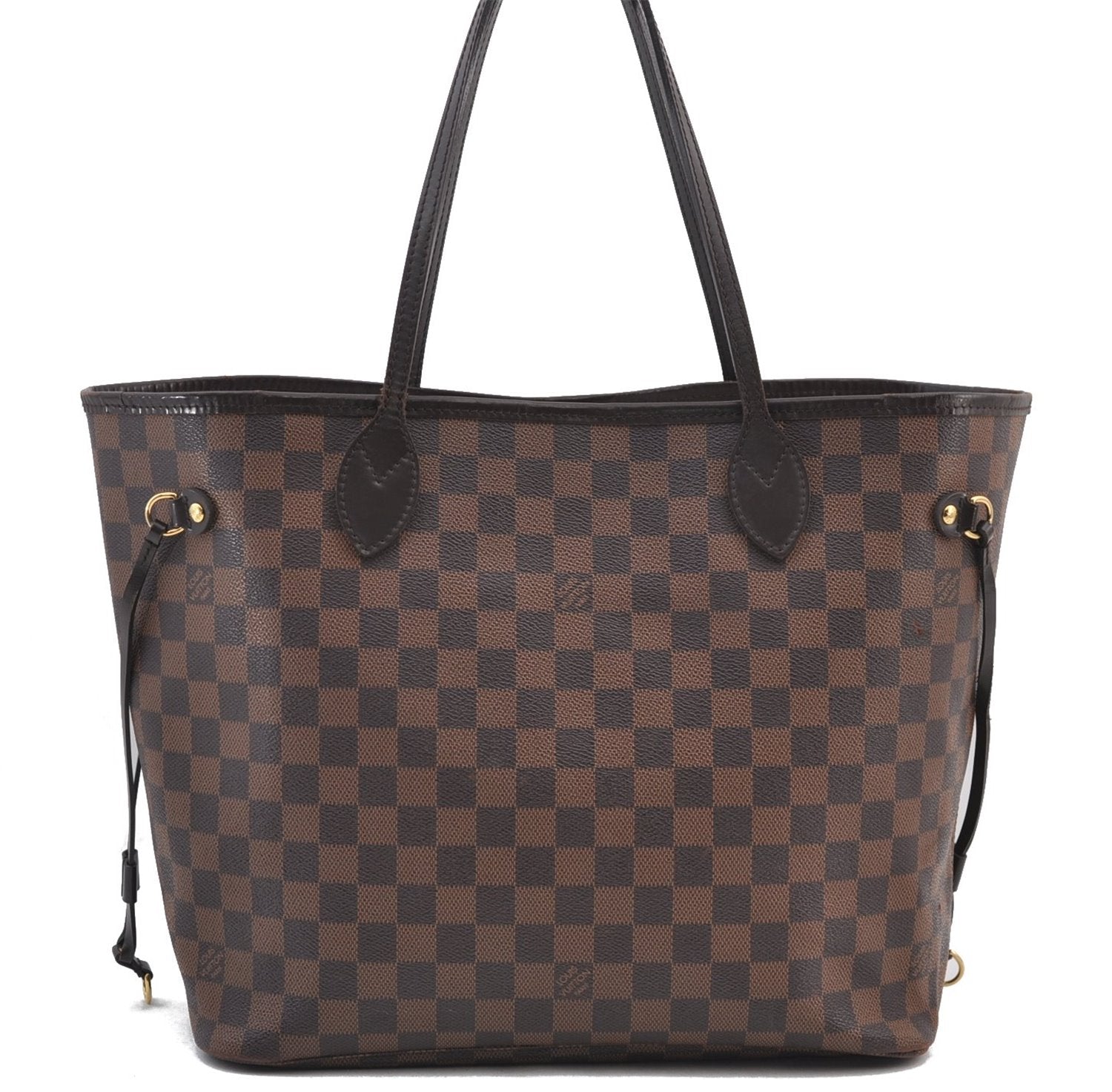 Authentic Louis Vuitton Damier Neverfull MM Shoulder Tote Bag N51105 LV 2458F