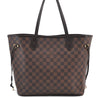 Authentic Louis Vuitton Damier Neverfull MM Shoulder Tote Bag N51105 LV 2458F