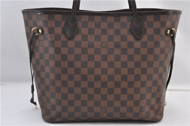Authentic Louis Vuitton Damier Neverfull MM Shoulder Tote Bag N51105 LV 2458F