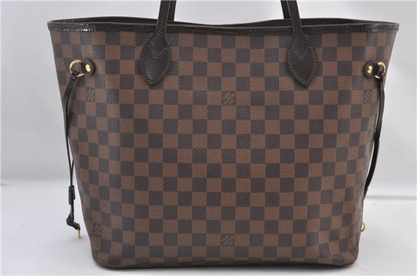 Authentic Louis Vuitton Damier Neverfull MM Shoulder Tote Bag N51105 LV 2458F