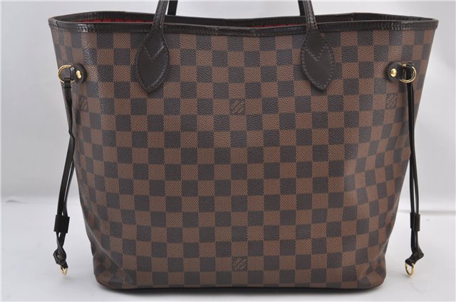 Authentic Louis Vuitton Damier Neverfull MM Shoulder Tote Bag N51105 LV 2458F