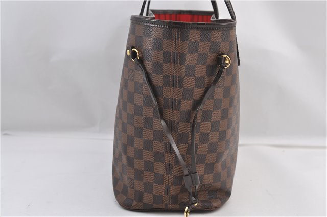 Authentic Louis Vuitton Damier Neverfull MM Shoulder Tote Bag N51105 LV 2458F