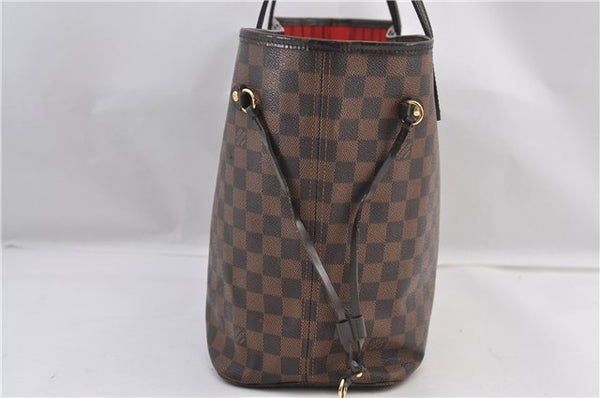 Authentic Louis Vuitton Damier Neverfull MM Shoulder Tote Bag N51105 LV 2458F