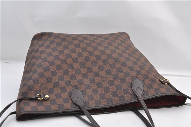 Authentic Louis Vuitton Damier Neverfull MM Shoulder Tote Bag N51105 LV 2458F