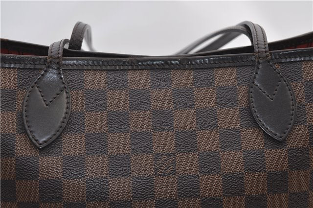 Authentic Louis Vuitton Damier Neverfull MM Shoulder Tote Bag N51105 LV 2458F