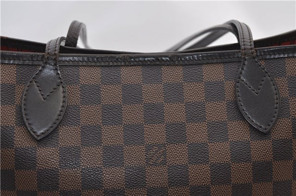 Authentic Louis Vuitton Damier Neverfull MM Shoulder Tote Bag N51105 LV 2458F