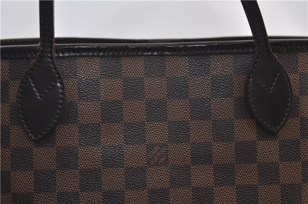 Authentic Louis Vuitton Damier Neverfull MM Shoulder Tote Bag N51105 LV 2458F