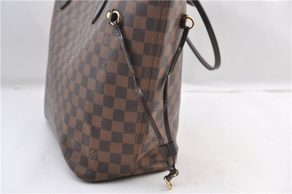 Authentic Louis Vuitton Damier Neverfull MM Shoulder Tote Bag N51105 LV 2458F