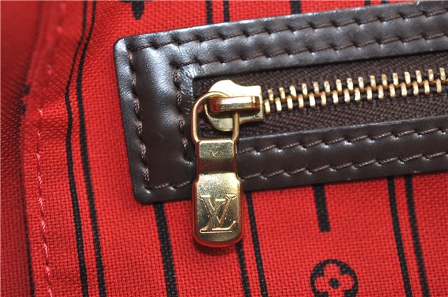 Authentic Louis Vuitton Damier Neverfull MM Shoulder Tote Bag N51105 LV 2458F