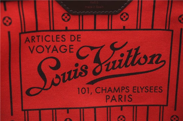 Authentic Louis Vuitton Damier Neverfull MM Shoulder Tote Bag N51105 LV 2458F