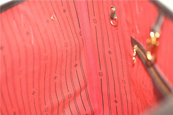 Authentic Louis Vuitton Damier Neverfull MM Shoulder Tote Bag N51105 LV 2458F