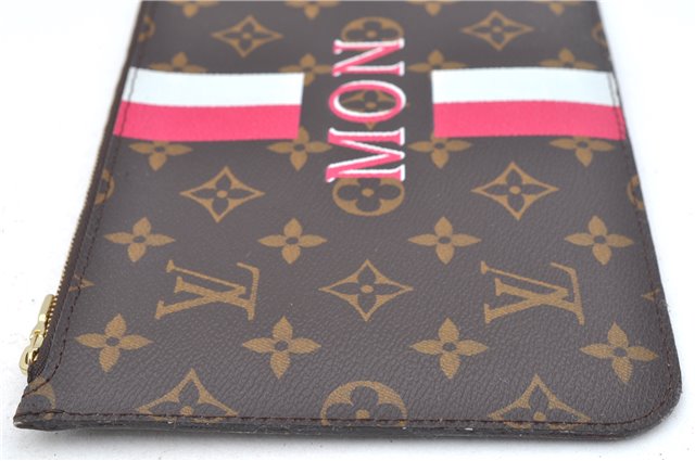 Authentic Louis Vuitton Mon Monogram Neverfull Pouch Purse Clutch Bag LV 2513F