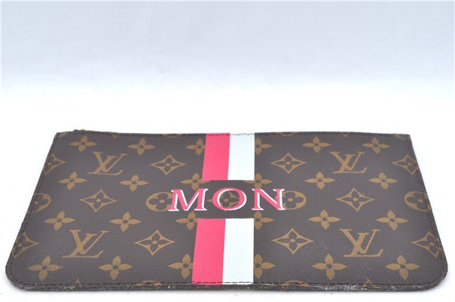 Authentic Louis Vuitton Mon Monogram Neverfull Pouch Purse Clutch Bag LV 2513F