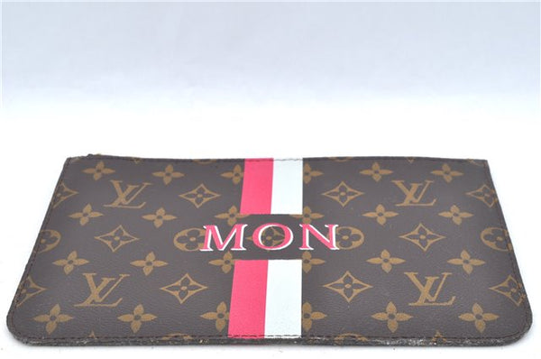 Authentic Louis Vuitton Mon Monogram Neverfull Pouch Purse Clutch Bag LV 2513F