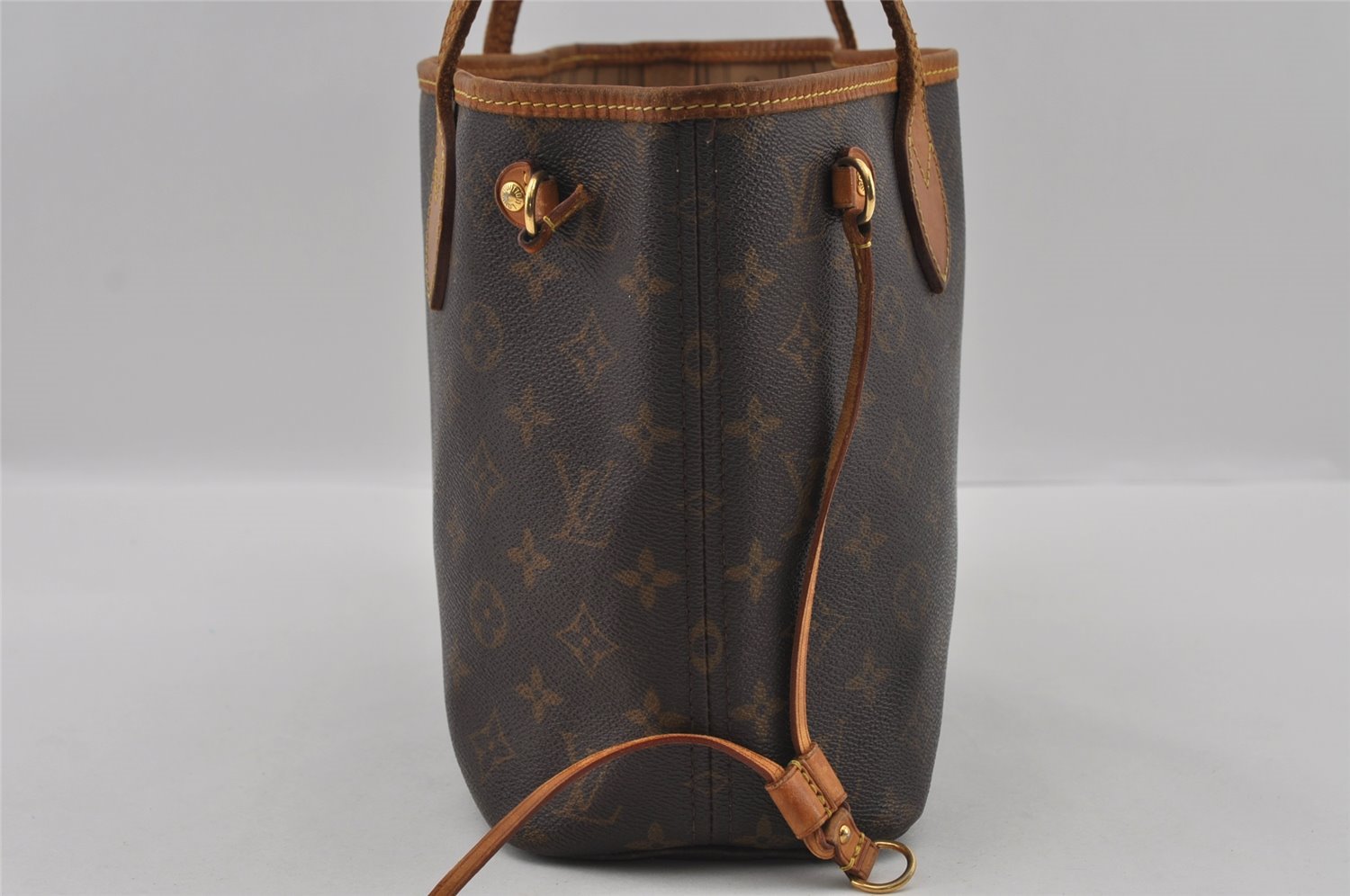 Authentic Louis Vuitton Monogram Neverfull PM Shoulder Tote Bag M40155 LV 2658I