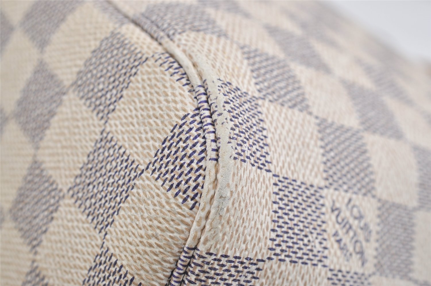 Authentic Louis Vuitton Damier Azur Neverfull MM Tote Bag N51107 LV 2665I