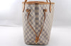 Authentic Louis Vuitton Damier Azur Neverfull MM Tote Bag N51107 LV 2682I