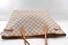 Authentic Louis Vuitton Damier Azur Neverfull MM Tote Bag N51107 LV 2682I