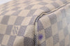 Authentic Louis Vuitton Damier Azur Neverfull MM Tote Bag N51107 LV 2682I