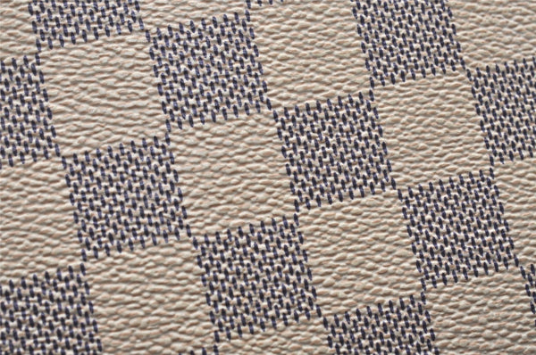 Authentic Louis Vuitton Damier Azur Neverfull MM Tote Bag N51107 LV 2682I