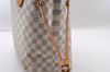 Authentic Louis Vuitton Damier Azur Neverfull MM Tote Bag N51107 LV 2682I