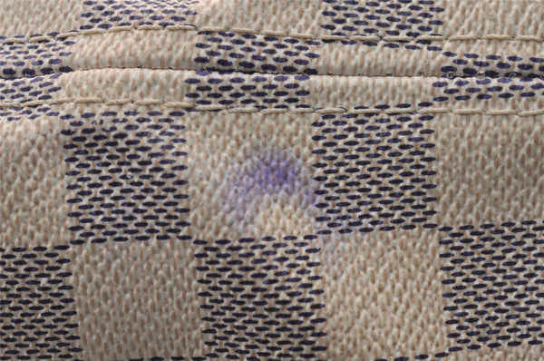 Authentic Louis Vuitton Damier Azur Neverfull MM Tote Bag N51107 LV 2682I