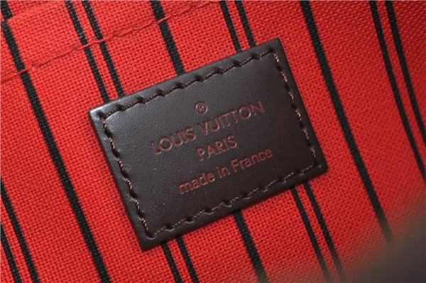 Authentic Louis Vuitton Damier Neverfull Pouch Purse Clutch LV 2766D