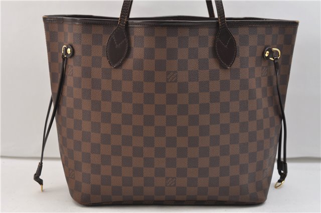 Authentic Louis Vuitton Damier Neverfull MM Shoulder Tote Bag N51105 LV 2853E
