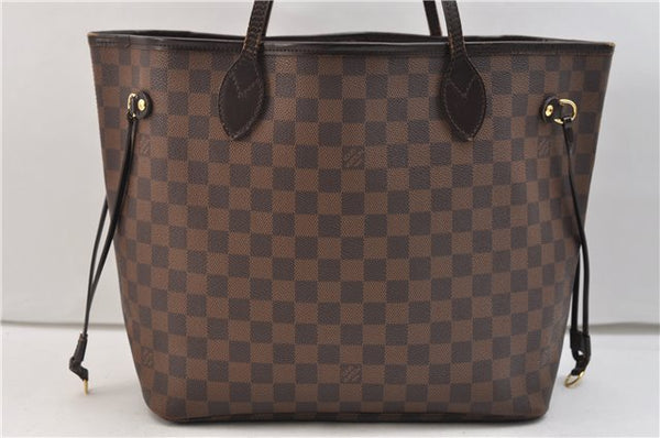 Authentic Louis Vuitton Damier Neverfull MM Shoulder Tote Bag N51105 LV 2853E