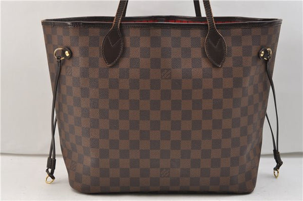 Authentic Louis Vuitton Damier Neverfull MM Shoulder Tote Bag N51105 LV 2853E