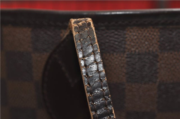 Authentic Louis Vuitton Damier Neverfull MM Shoulder Tote Bag N51105 LV 2853E