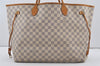 Authentic Louis Vuitton Damier Azur Neverfull GM N51108 Shoulder Tote Bag 3184I