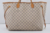 Authentic Louis Vuitton Damier Azur Neverfull GM N51108 Shoulder Tote Bag 3184I
