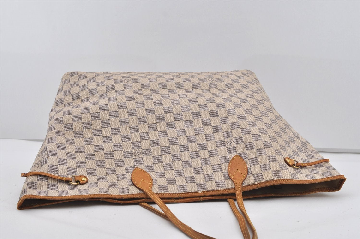 Authentic Louis Vuitton Damier Azur Neverfull GM N51108 Shoulder Tote Bag 3184I