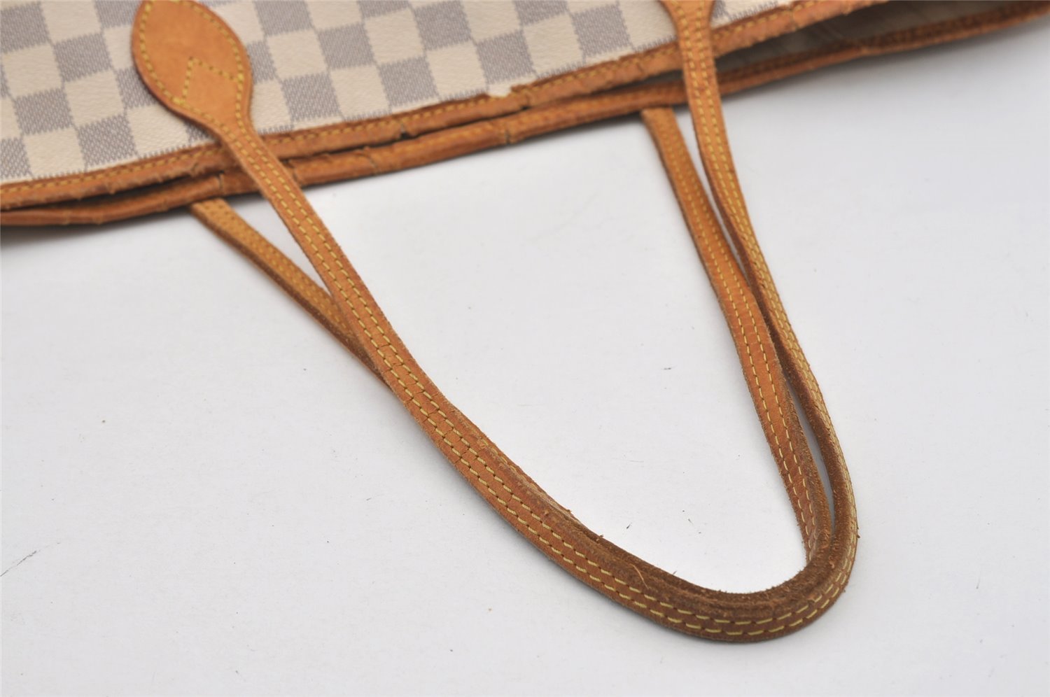 Authentic Louis Vuitton Damier Azur Neverfull GM N51108 Shoulder Tote Bag 3184I