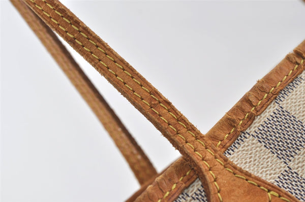 Authentic Louis Vuitton Damier Azur Neverfull GM N51108 Shoulder Tote Bag 3184I
