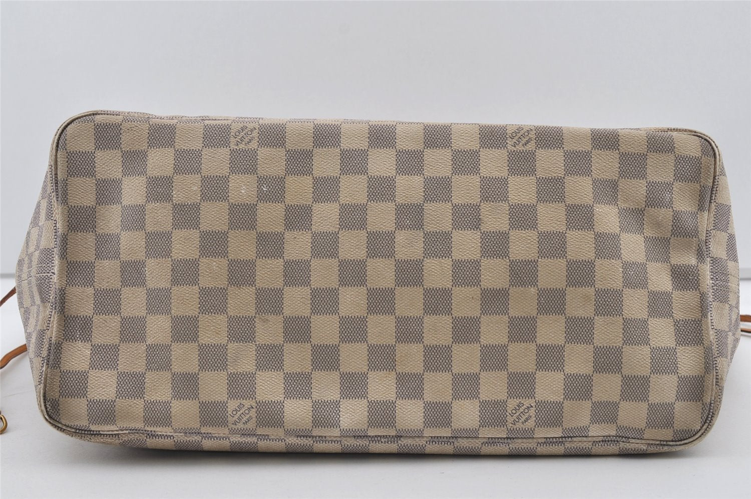 Authentic Louis Vuitton Damier Azur Neverfull GM N51108 Shoulder Tote Bag 3184I