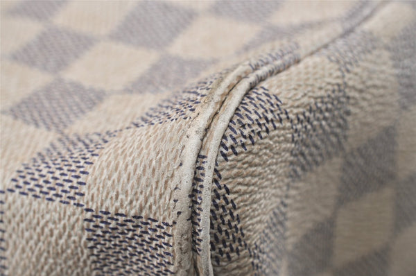 Authentic Louis Vuitton Damier Azur Neverfull GM N51108 Shoulder Tote Bag 3184I