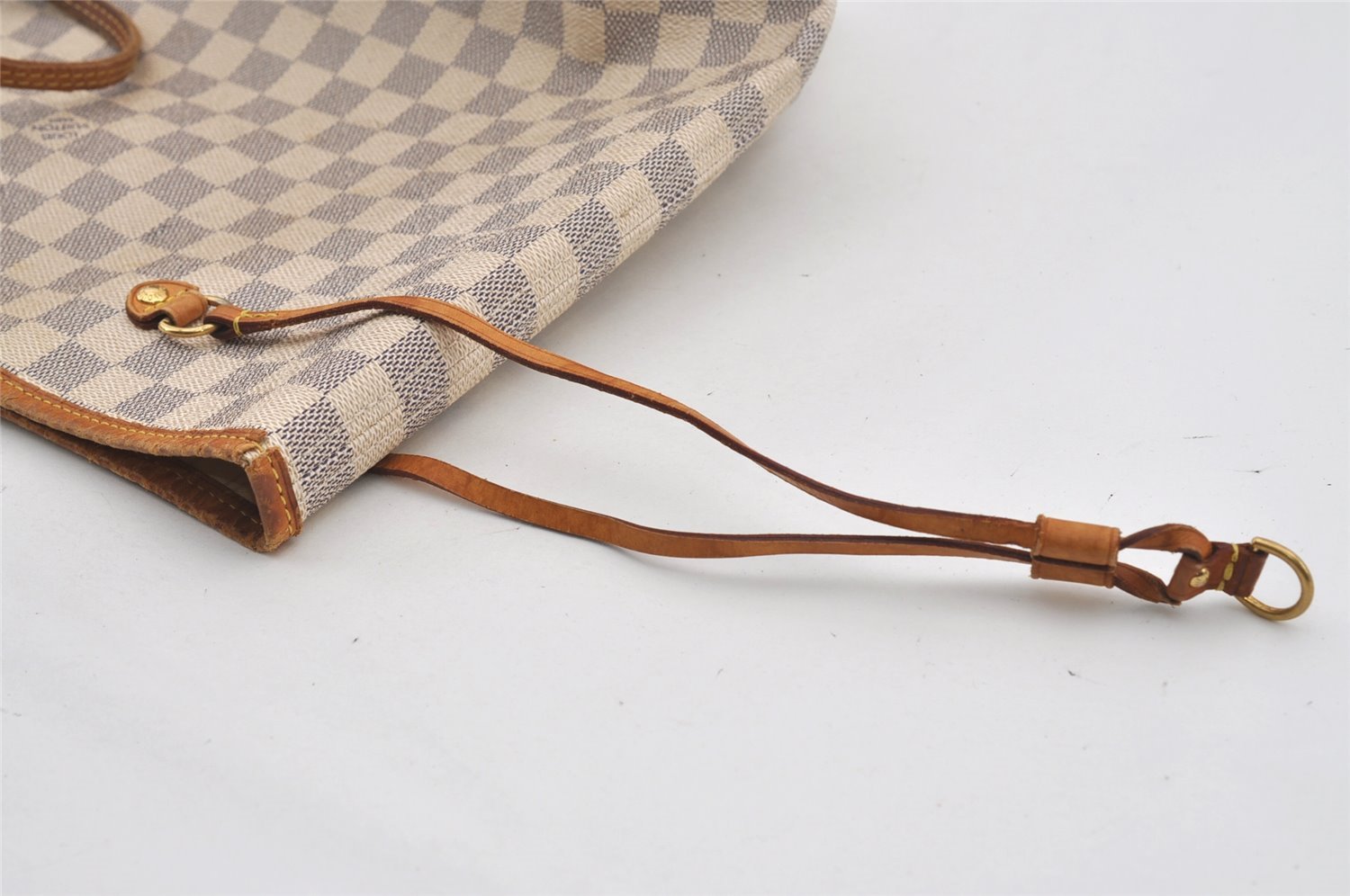 Authentic Louis Vuitton Damier Azur Neverfull GM N51108 Shoulder Tote Bag 3184I