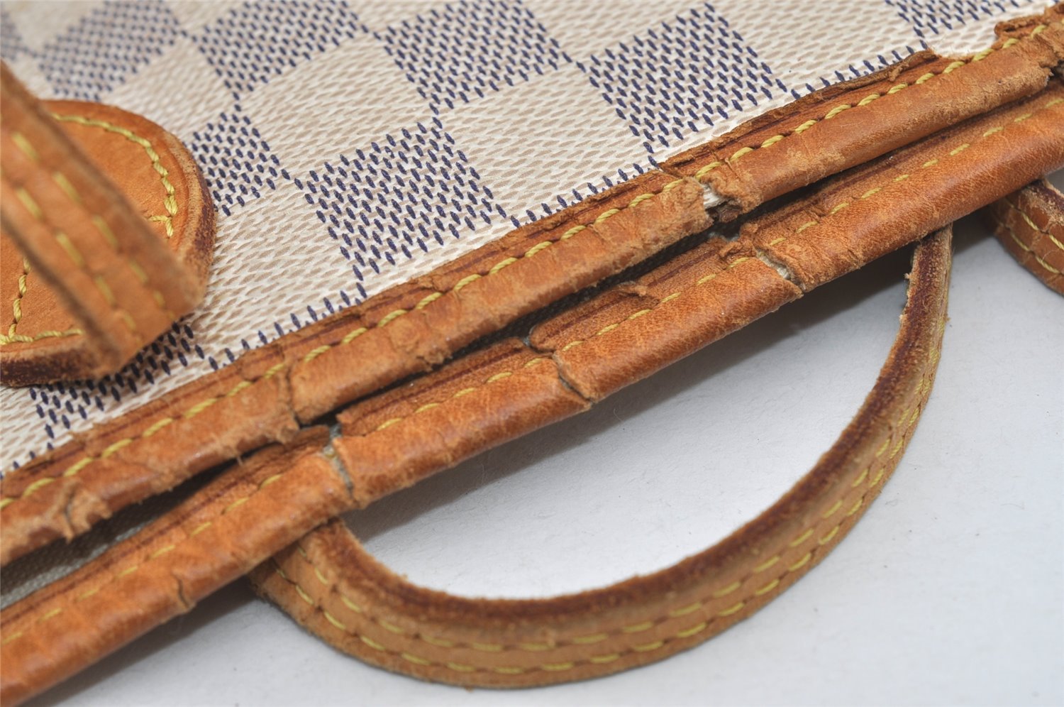 Authentic Louis Vuitton Damier Azur Neverfull GM N51108 Shoulder Tote Bag 3184I